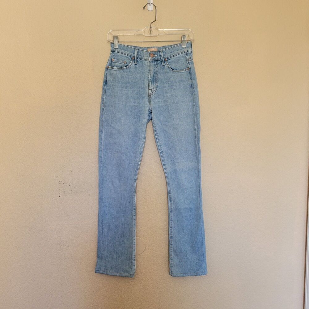 Mother The Weekender Fray Mentally Elsewhere Flare Jeans Size 25 Blue High Rise